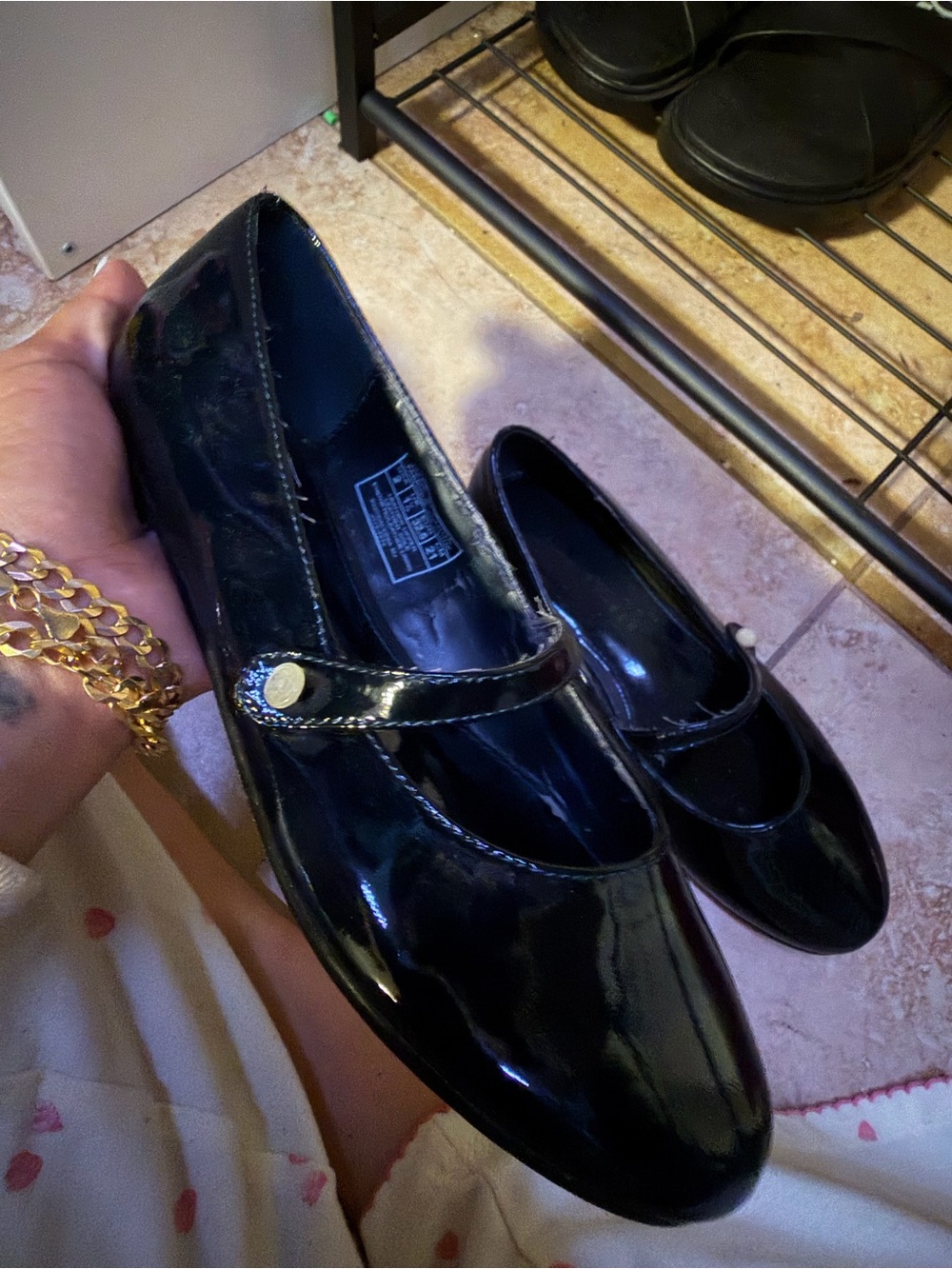 Black Patent Mary Jane Flats Ralph Lauren